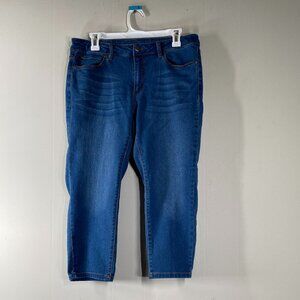 Tahari Denim Jeans Women's 31 Mid Rise Blue Casual Pants